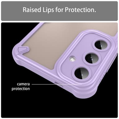 SKALO Samsung S25+ Armor Hybrid Frosted Suojakuori - Violetti