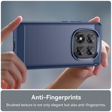 SKALO Xiaomi Redmi Note 14 Pro 5G Armor Carbon Suojakuori - Sininen