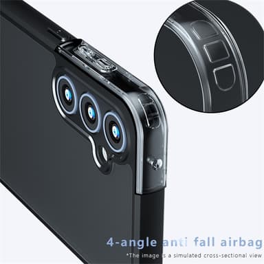 SKALO Samsung S25+ Skin-touch Hybrid Suojakuori - Musta