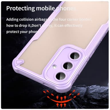 SKALO Samsung S25+ Armor Hybrid Frosted Suojakuori - Violetti