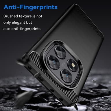 SKALO Xiaomi Redmi Note 14 Pro 5G Armor Carbon Suojakuori - Musta