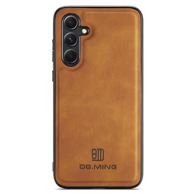 DG MING Samsung S25 Premium PU-nahka Hybrid Suojakuori - Ruskea