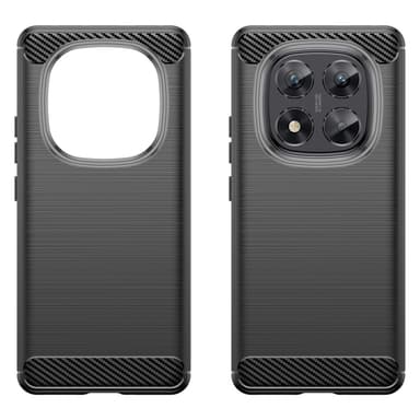 SKALO Xiaomi Redmi Note 14 Pro 5G Armor Carbon Suojakuori - Musta