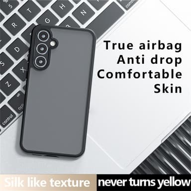 SKALO Samsung S25+ Skin-touch Hybrid Suojakuori - Musta