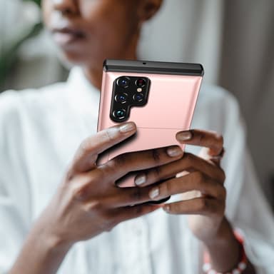 SKALO Samsung S25 Ultra Armor Korttikotelo Suojakuori - Musta