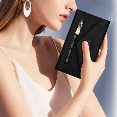 SKALO Samsung S25 N.BEKUS Envelope Clutch 8-Lokeroa Lompakkokotelo - Musta
