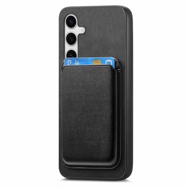 SKALO Samsung S25+ 2-in-1 PU-nahkakotelo+korttikotelo - Musta