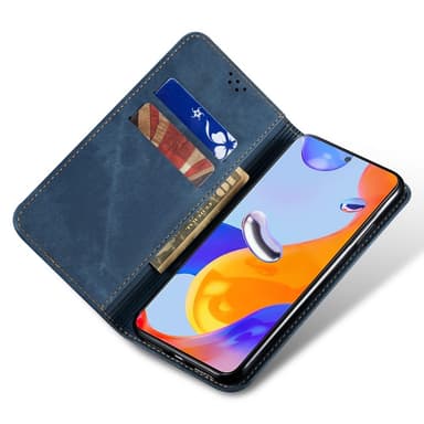 SKALO OnePlus 13 Jeans Lompakkokotelo - Sininen