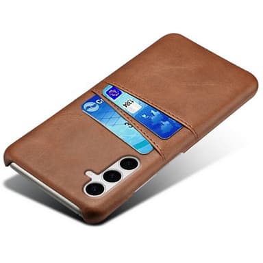 SKALO Samsung S25+ PU-Nahkainen Kortholderi Suojakuori - Ruskea