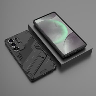 SKALO Samsung S25 Ultra Armor Hybrid Punk Suojakuori - Musta