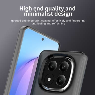 SKALO Xiaomi Redmi Note 14 Pro+ 5G Candy Series Hybrid Suojakuori - Musta