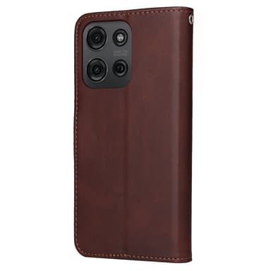SKALO Motorola Moto G75 5G PU-nahka Lompakkokotelo - Ruskea