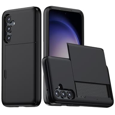 SKALO Samsung S25 Armor Korttikotelo Suojakuori - Musta