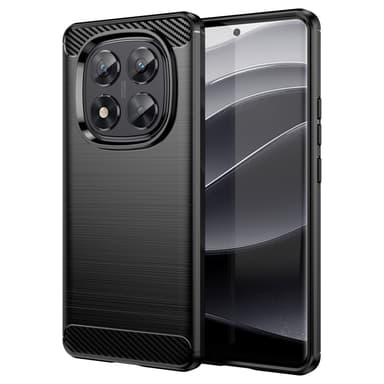 SKALO Xiaomi Redmi Note 14 Pro 5G Armor Carbon Suojakuori - Musta