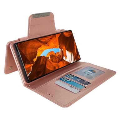 SKALO Samsung S25+ 2-in-1 Magneettinen Irrotettava Lompakkokotelo - Ruusukulta
