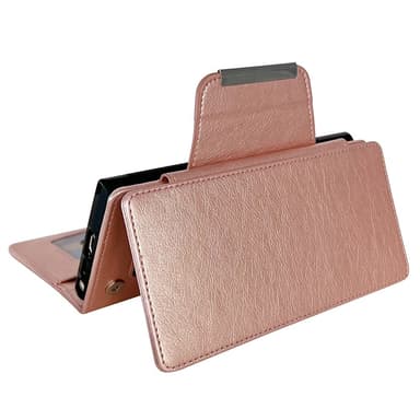 SKALO Samsung S25+ 2-in-1 Magneettinen Irrotettava Lompakkokotelo - Ruusukulta