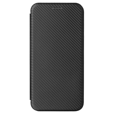 SKALO OnePlus 13 Carbon Fiber Lompakkokotelo - Musta
