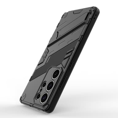 SKALO Samsung S25 Ultra Armor Hybrid Punk Suojakuori - Musta