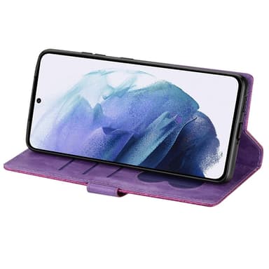 SKALO Samsung S25 Ultra Glitter Vetoketju Lompakkokotelo - Violetti