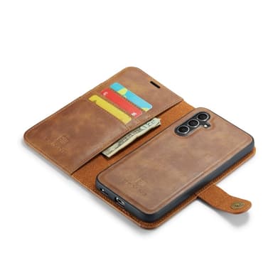 DG MING Samsung S25+ 2-in-1 Magneetti Lompakkokotelo - Ruskea