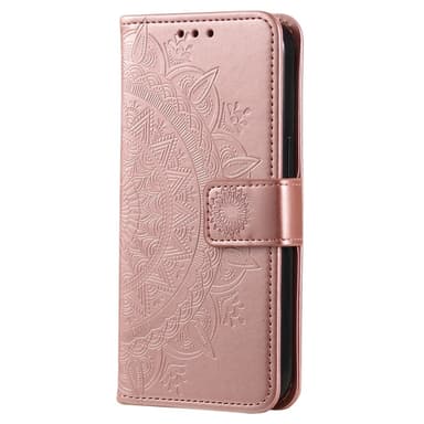 SKALO Xiaomi Redmi Note 14 4G Mandala Lompakkokotelo - Ruusukulta