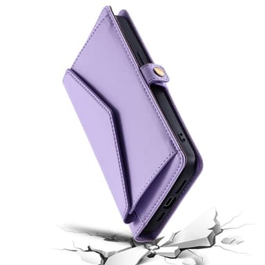 SKALO Xiaomi Redmi Note 14 4G PU-Nahkakuori Lompakkokotelo - Violetti