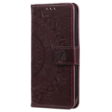 SKALO Xiaomi Redmi Note 14 4G Mandala Lompakkokotelo - Ruskea
