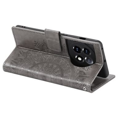 SKALO OnePlus 13R Mandala Lompakkokotelo - Harmaa
