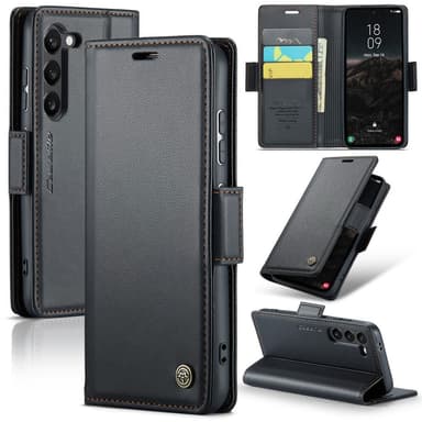 CaseMe Samsung S25 023 Series PU-Läder Lompakkokotelo - Musta