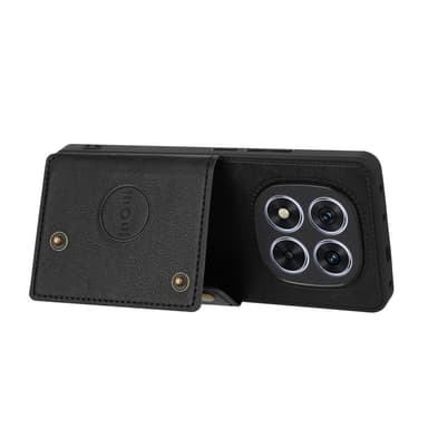 SKALO Xiaomi Redmi Note 14 Pro 5G PU-nahkakotelo, 2 korttipaikkaa Suojakuori - Musta