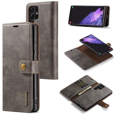 DG MING Samsung S25 Ultra 2-in-1 Magneetti Lompakkokotelo - Harmaa