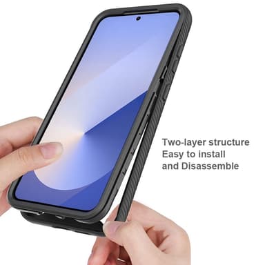 SKALO Samsung S25+ Shockproof Clear Hybrid Suojakuori - Violetti