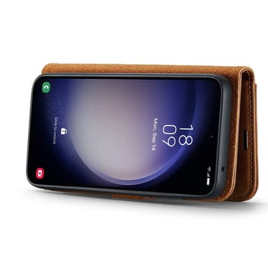 DG MING Samsung S25+ 2-in-1 Magneetti Lompakkokotelo - Ruskea