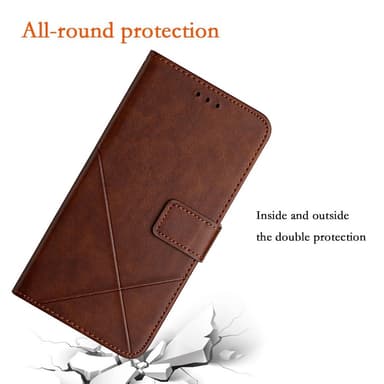 SKALO Xiaomi Redmi Note 14 5G PU-Nahka Lompakkokotelo - Ruskea