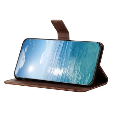 SKALO Xiaomi Redmi Note 14 5G PU-Nahka Lompakkokotelo - Ruskea