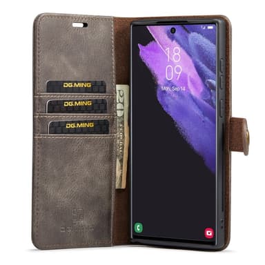 DG MING Samsung S25 Ultra 2-in-1 Magneetti Lompakkokotelo - Harmaa