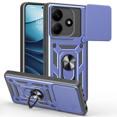 SKALO Xiaomi Redmi Note 14 5G Armor Metallinen rengas -kamerasuojus Suojakuori - Sininen