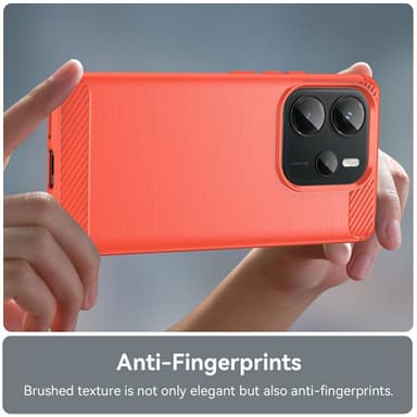SKALO Xiaomi Redmi Note 14 4G Armor Carbon Suojakuori - Punainen