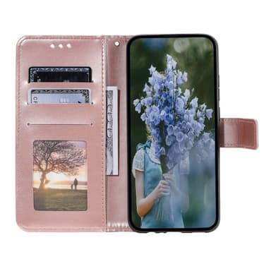 SKALO Samsung S25 Mandala Lompakkokotelo - Ruusukulta