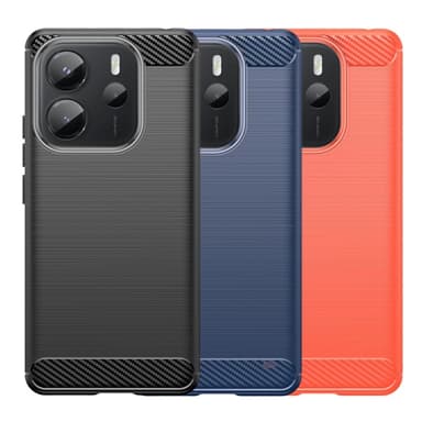 SKALO Xiaomi Redmi Note 14 4G Armor Carbon Suojakuori - Punainen