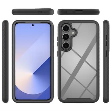 SKALO Samsung S25+ Shockproof Clear Hybrid Suojakuori - Punainen