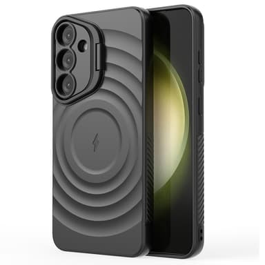 SKALO Samsung S25 Ripple Texture Suojakuori - Musta