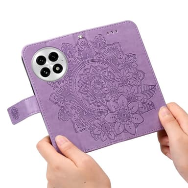 SKALO OnePlus 13 Mandala Lompakkokotelo - Violetti