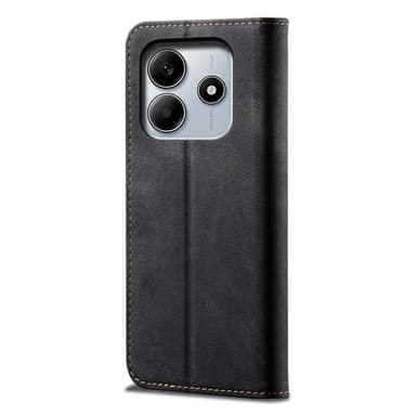 SKALO Xiaomi Redmi Note 14 5G Jeans Lompakkokotelo - Musta