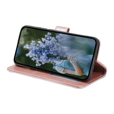 SKALO Samsung S25+ Mandala Lompakkokotelo - Ruusukulta