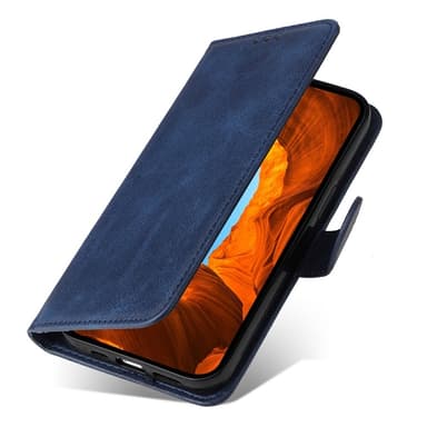 SKALO Motorola Moto G15 4G PU-nahka Lompakkokotelo - Sininen