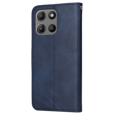 SKALO Motorola Moto G15 4G PU-nahka Lompakkokotelo - Sininen