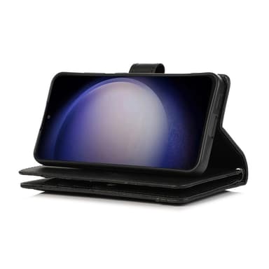 SKALO Samsung S25+ Big Wallet Lompakkokotelo - Musta