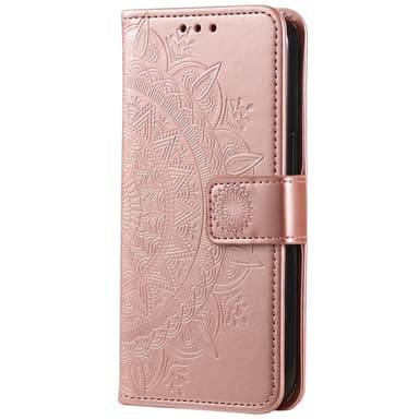 SKALO Xiaomi Redmi Note 14 5G Mandala Lompakkokotelo - Ruusukulta