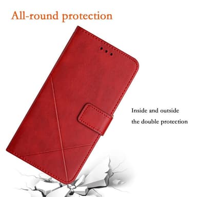 SKALO Xiaomi Redmi Note 14 5G PU-Nahka Lompakkokotelo - Punainen